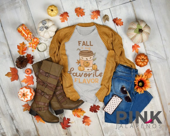 Fall is My Favorite Flavor Fall Plaid Coffee Shirt Cute Fall - Etsy